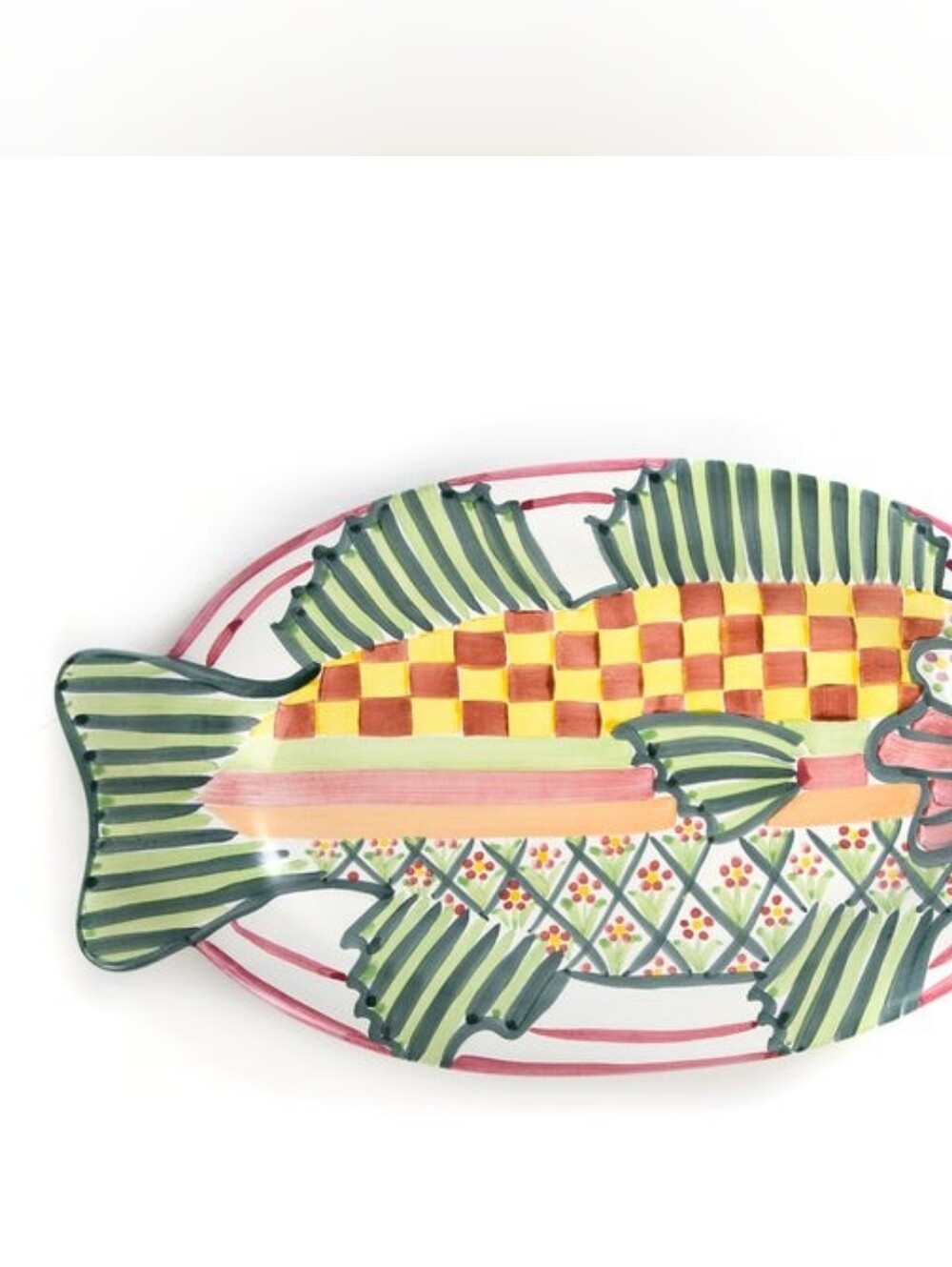 Mackenzie Childs Ceramic Platter - Multicolor